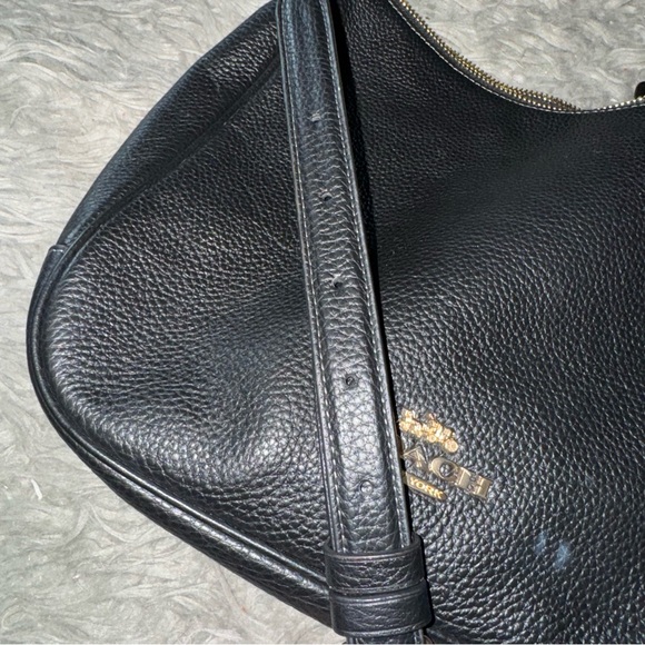 Coach Ellie File Bag Pebbled Leather/Gold/Black - Picture 13 of 14